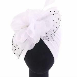 Beautiful Vintage Flower Turban Fascinator Cover Alopecia Chemo Church D…